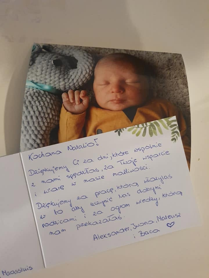 Photo of the card, Aleksander, Iwona, Mateusz & Basia, Maassluis